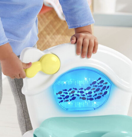 plaspotje Sea Me Flush junior 37,1 cm wit/blauw