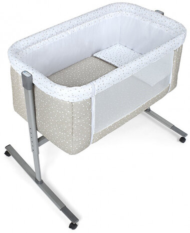 Wieg Near Universum 55 x 85 x 90 cm katoen/aluminium beige