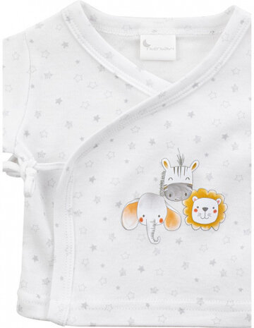 babykledingset Dieren katoen grijs maat 50/68 5-delig