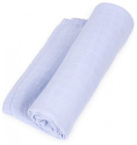 verzorgingsdoek junior 120 x 120 cm katoen blauw