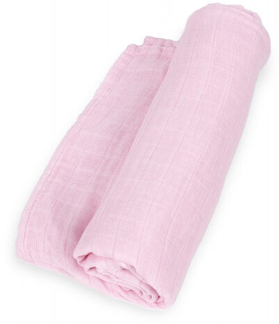 verzorgingsdoek junior 120 x 120 cm katoen roze