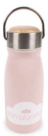 thermoskan 350 ml 6,5 x 17 cm RVS roze/zilver