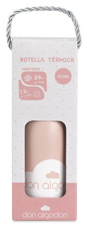 thermoskan 350 ml 6,5 x 17 cm RVS roze/zilver