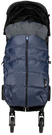 slaapzak kinderwagen 105 x 46 cm fleece donkerblauw