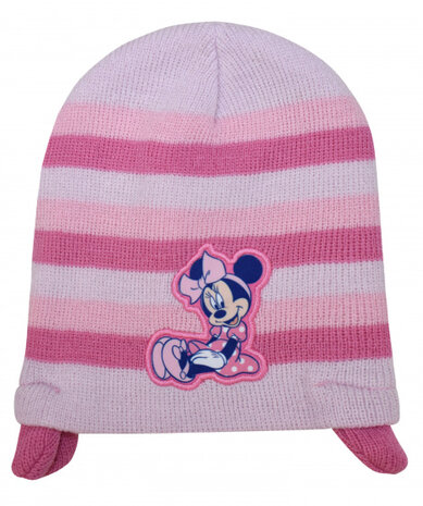 babymuts Minnie Mouse meisjes acryl lichtroze one-size