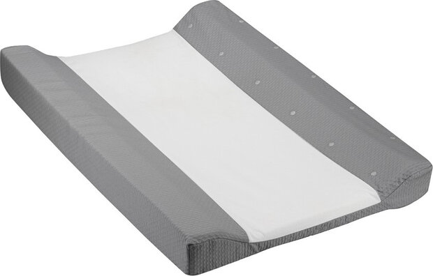 aankleedkussen Zoe 55 x 80 x 9 cm wit/grijs 2-delig