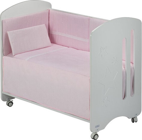 beddenset Enzo junior katoen roze 3-delig