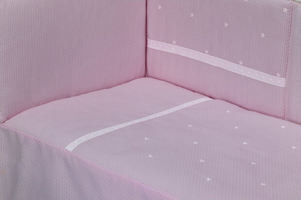 beddenset Enzo junior katoen roze 3-delig