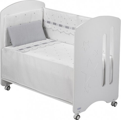 beddengoed Zoe junior katoen wit 3-delig