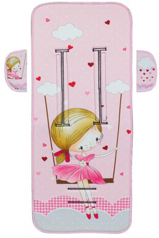 inlegkussen Columpio 83 x 33 cm katoen roze 3-delig