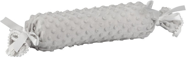 anti-rolkussen junior 9,5 cm katoen lichtgrijs/wit