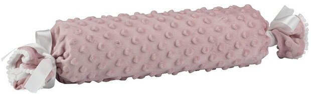 anti-rolkussen meisjes 9,5 cm katoen zachtroze/wit