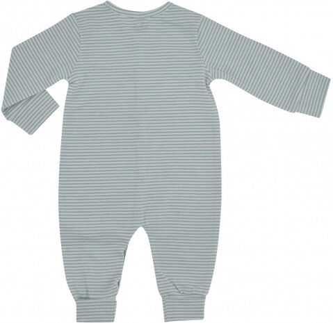 onesie gestreept junior katoen groen/wit maat 62