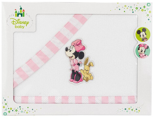 hoeslaken Disney Baby 60 x 120 cm polyester wit/roze