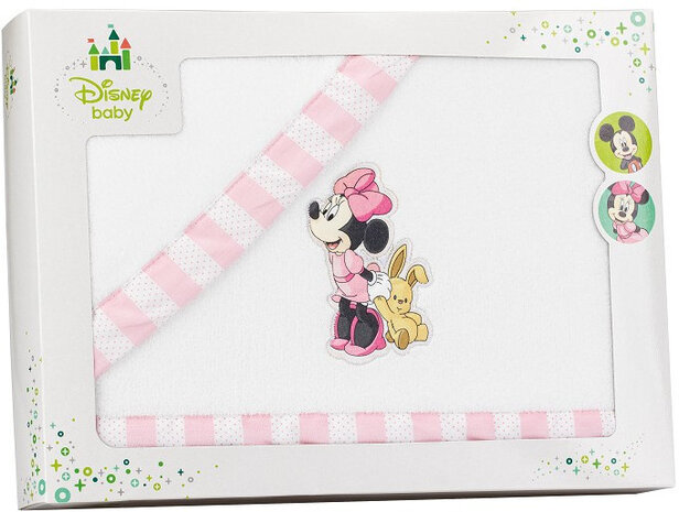 hoeslaken Disney Baby 60 x 120 cm polyester wit/roze