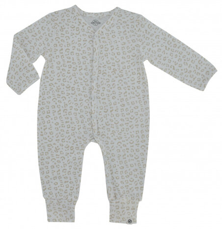 babyonesie Cheetah junior katoen wit maat 56