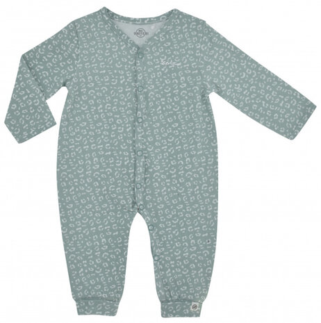 babyonesie Cheetah junior katoen mintgroen mt 50