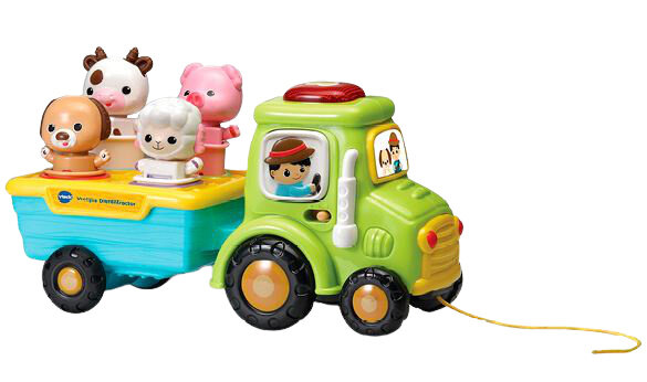 babyspeelgoed Tractor junior 15,5 cm groen/blauw (NL)