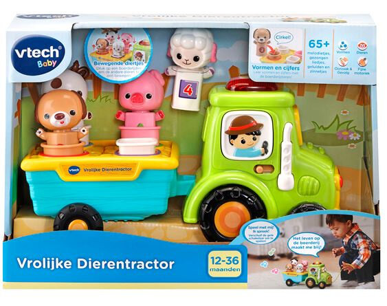 babyspeelgoed Tractor junior 15,5 cm groen/blauw (NL)