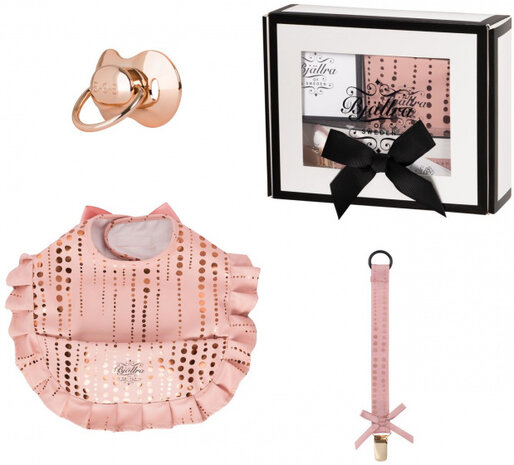 babygeschenkset Rose Garden roze 4-delig