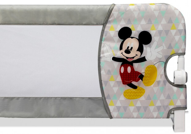 bedhekje Mickey Mouse 150 x 50 cm staal/polyester grijs