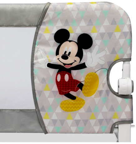bedhekje Mickey Mouse 150 x 50 cm staal/polyester grijs