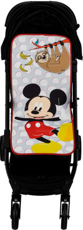 kinderwagenkussen Mickey Mouse 84 x 34 cm PU grijs
