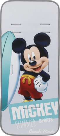 kinderwagenkussen Mickey Mouse 84 x 33 cm katoen grijs