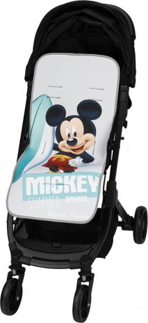 kinderwagenkussen Mickey Mouse 84 x 33 cm katoen grijs