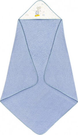 badcape Mickey Mouse junior 100 x 100 cm katoen blauw