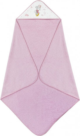 badcape Minnie Mouse meisjes 100 x 100 cm katoen roze