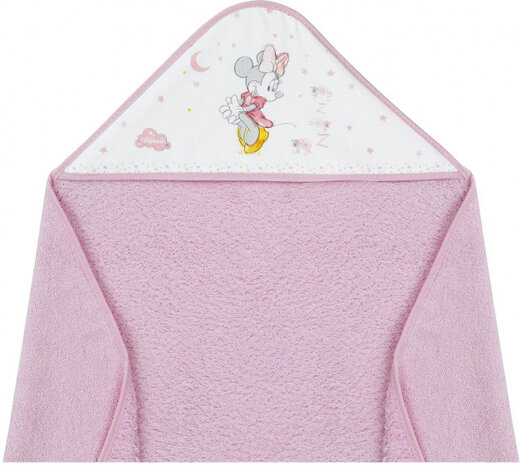 badcape Minnie Mouse meisjes 100 x 100 cm katoen roze