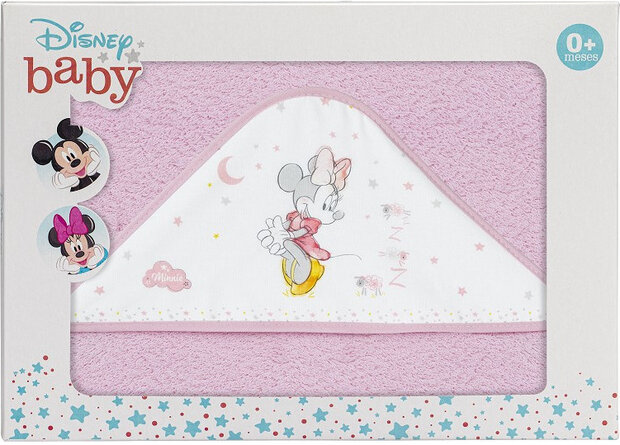 badcape Minnie Mouse meisjes 100 x 100 cm katoen roze