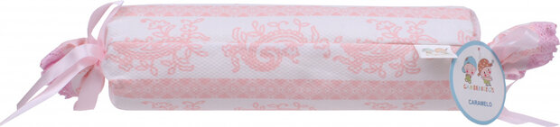 anti-rolkussen&nbsp;Caramelo&nbsp;9 x 30 cm polyester roze