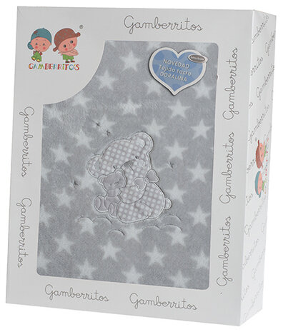 lakenset beer 120 x 60 cm polyester grijs 3-delig
