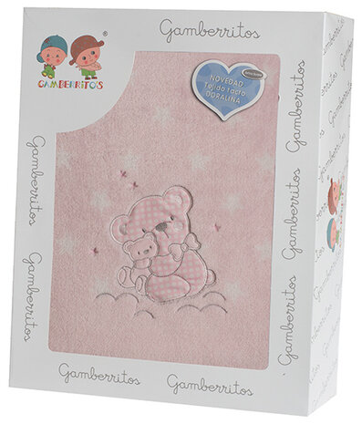 lakenset beer 85 x 55 cm polyester roze 3-delig