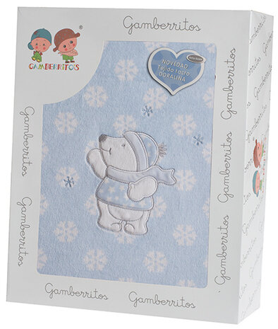 lakenset winter 120 x 60 cm polyester blauw 3-delig