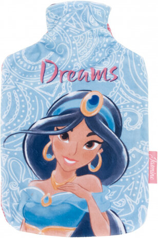 waterkruik met hoes Jasmine 2 liter fleece roze/blauw