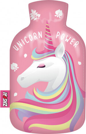 warmtekruik Unicorn Power meisjes 2 liter polyester roze