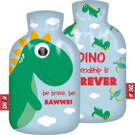 warmtekruik Dino jongens 2 liter polyester blauw/groen