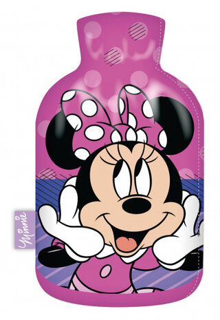 warmtekruik Minnie Mouse 2 liter polyester/rubber roze