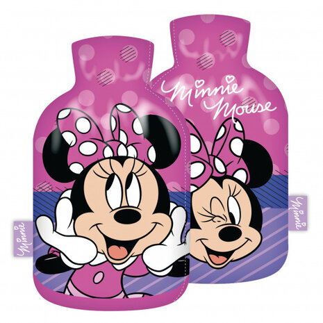 warmtekruik Minnie Mouse 2 liter polyester/rubber roze