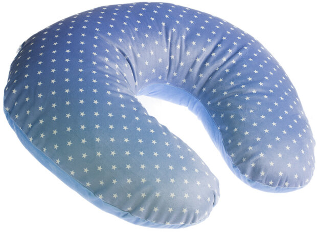 voedingskussen sterren 40 x 50 cm blauw/wit
