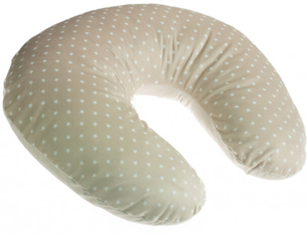 voedingskussen sterren 40 x 50 cm beige/wit