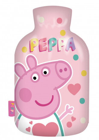 warmwaterkruik Peppa Pig 2 liter rubber/polyester roze