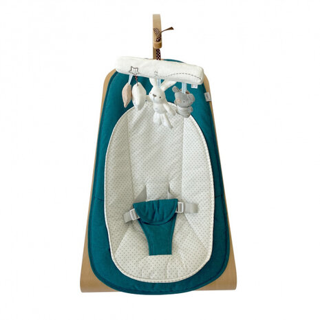 wipstoel Reece 80 x 44,5 cm beukenhout naturel/groen