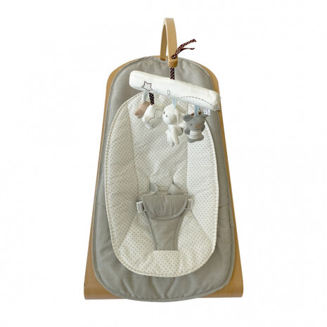 wipstoel Reece 80 x 44,5 cm beukenhout grijs/naturel