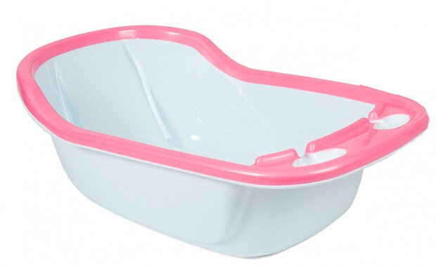 babybadje junior 82 x 46 x 30 cm wit/roze