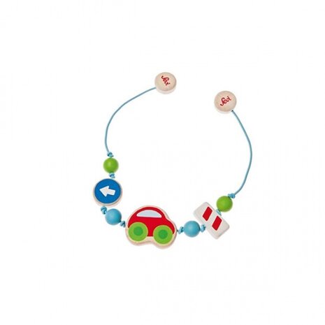 Kinderwagenspanner Auto Hout 48 cm