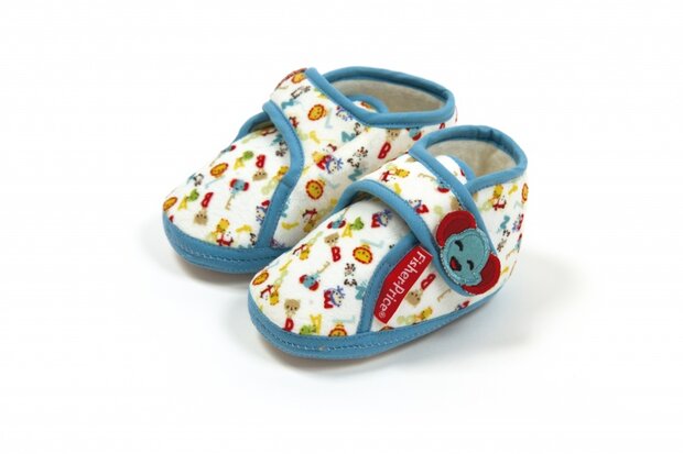 slofjes olifant wit/blauw 2 - 3 jaar